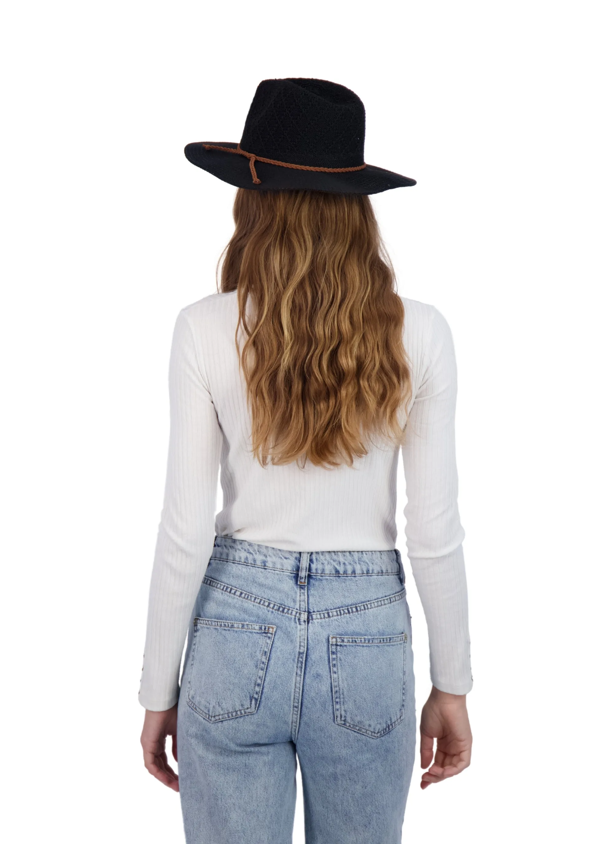 Tahari Women's Packable Diamond Patterned Fabric Panama Hat sold by Ruumur product image thumbnail 5