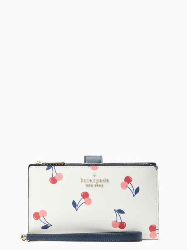 Kate Spade Staci Cherry Phone Wallet Wristlet sold by Ruumur