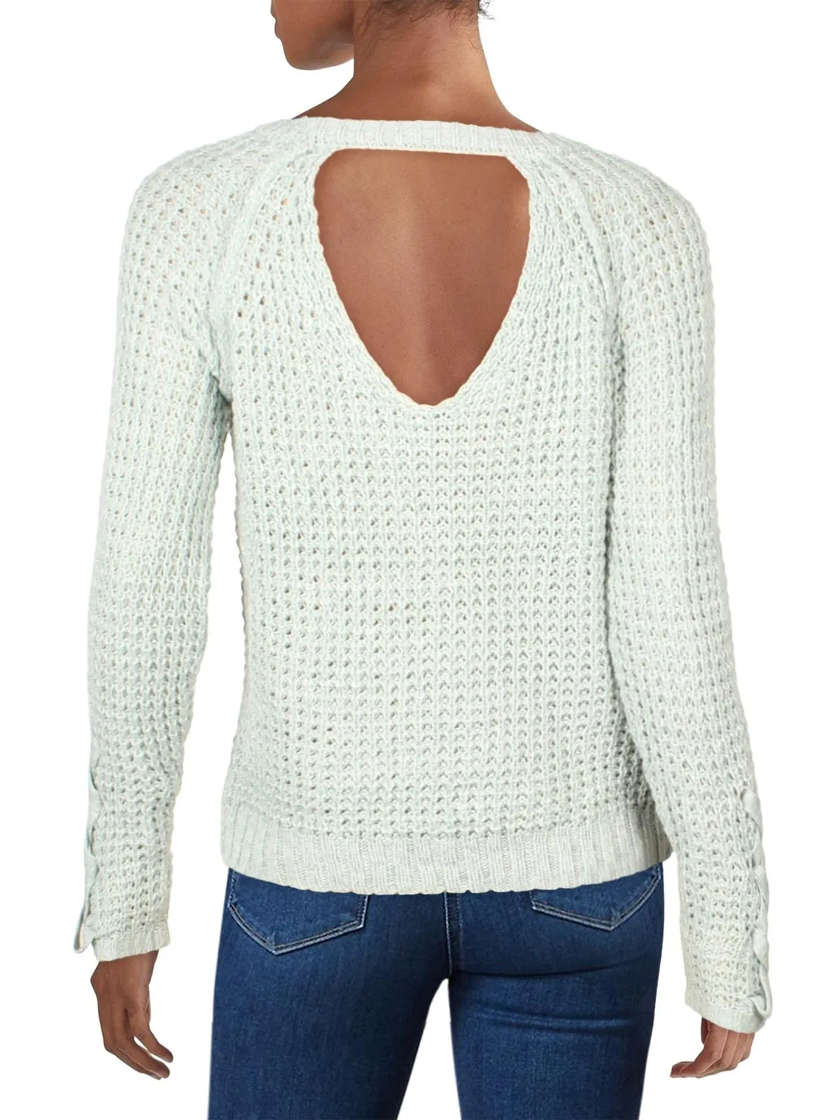 American Rag Women's Lace up Sleeves Pullover Sweater Blue Size XX-Large sold by Ruumur product image thumbnail 2