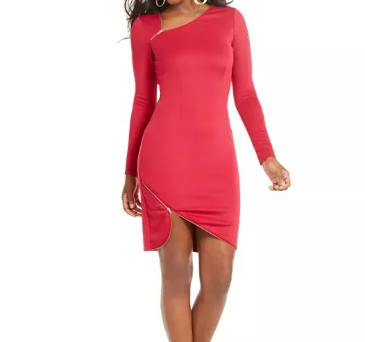 Thalia Sodi Women's Asymmetrical Zipper Trim Dress Medium Pink Size X-Large sold by Ruumur product image thumbnail 3