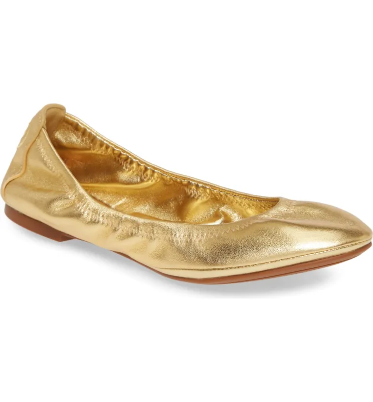 Tory Burch Eddie Ballet Metallic Soft Lamb sold by Ruumur