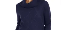 Tommy Hilfiger Women's Cable Knit Sweater Blue Size Large sold by Ruumur