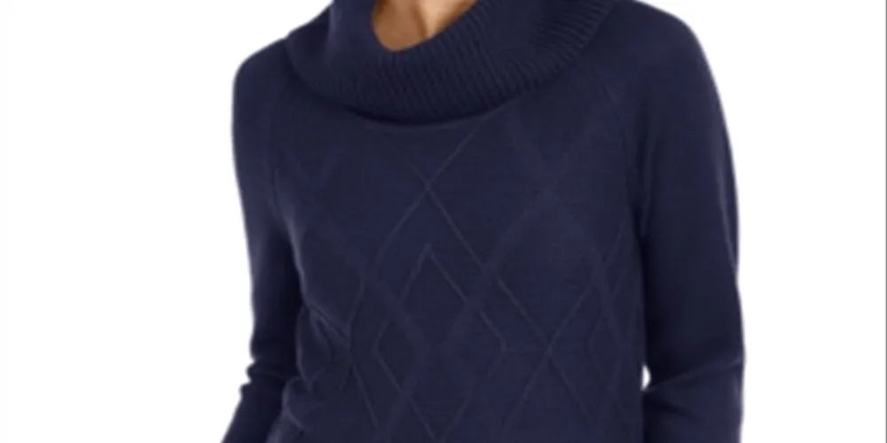 Tommy Hilfiger Women's Cable Knit Sweater Blue Size Large sold by Ruumur product image thumbnail 2