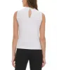 Tommy Hilfiger Women's Ruffled Sleeveless Blouse White Size X-Small sold by Ruumur
