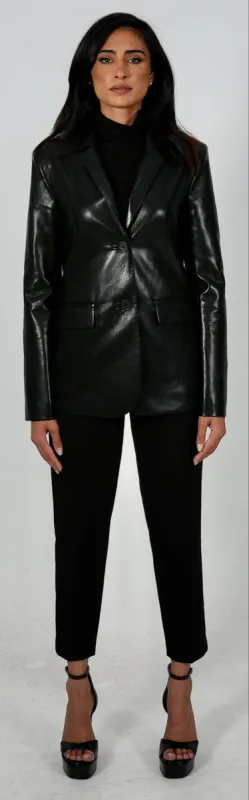 Sicily Marina Vegan Leather Blazer sold by Ruumur