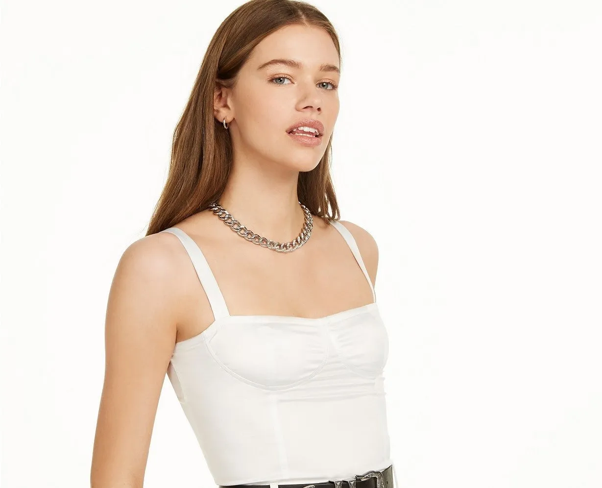 Danielle Bernstein Women's Cropped Tank Top White Size 6 sold by Ruumur product image thumbnail 2