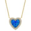 Opal Heart Pendant Necklace sold by Ruumur