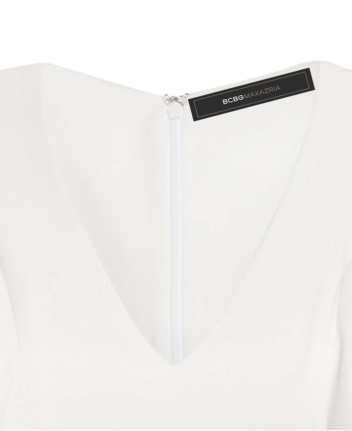 BCBGMAXAZRIA Women's Ruffled Sleeveless V Neck Mini Dress White Size 8 sold by Ruumur product image thumbnail 2