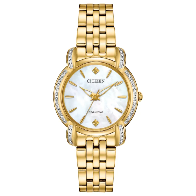Citizen Women's 30mm White Dial Eco-Drive Solar Watch EM0692-54D sold by Ruumur