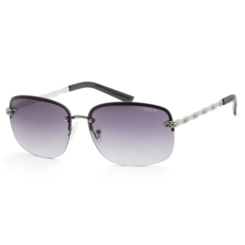 Guess Women's 66 mm Shiny Light Nickeltin Sunglasses GF0388-10B sold by Ruumur