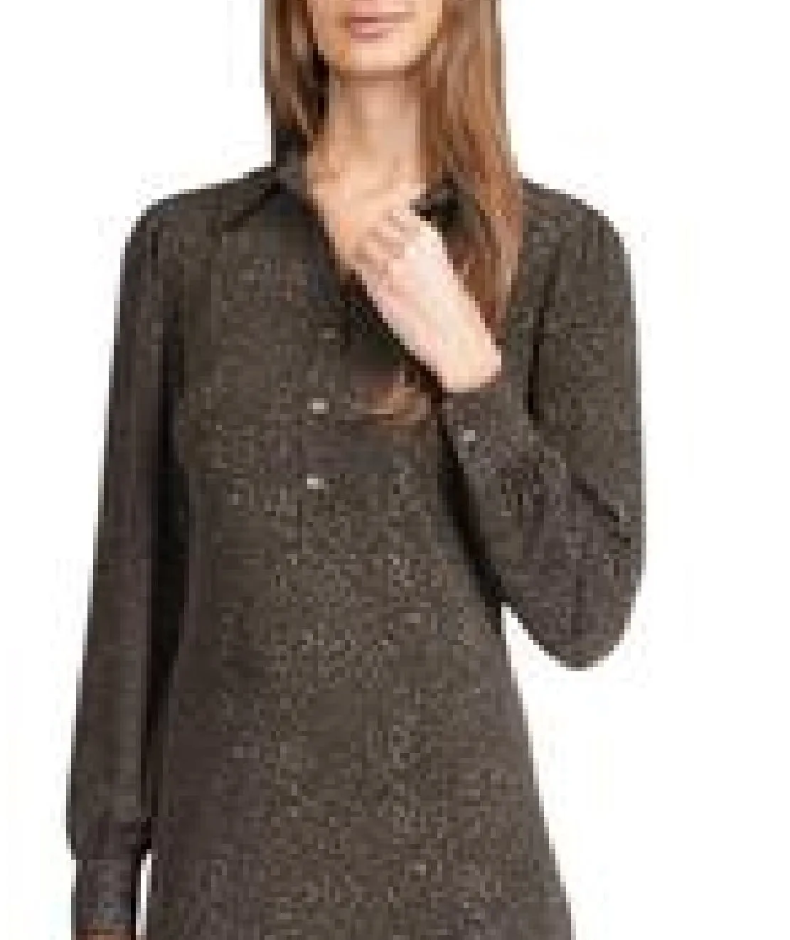 Michael Kors Women's Long Sleeve Mini Shirtdress Green Size Small sold by Ruumur product image thumbnail 2