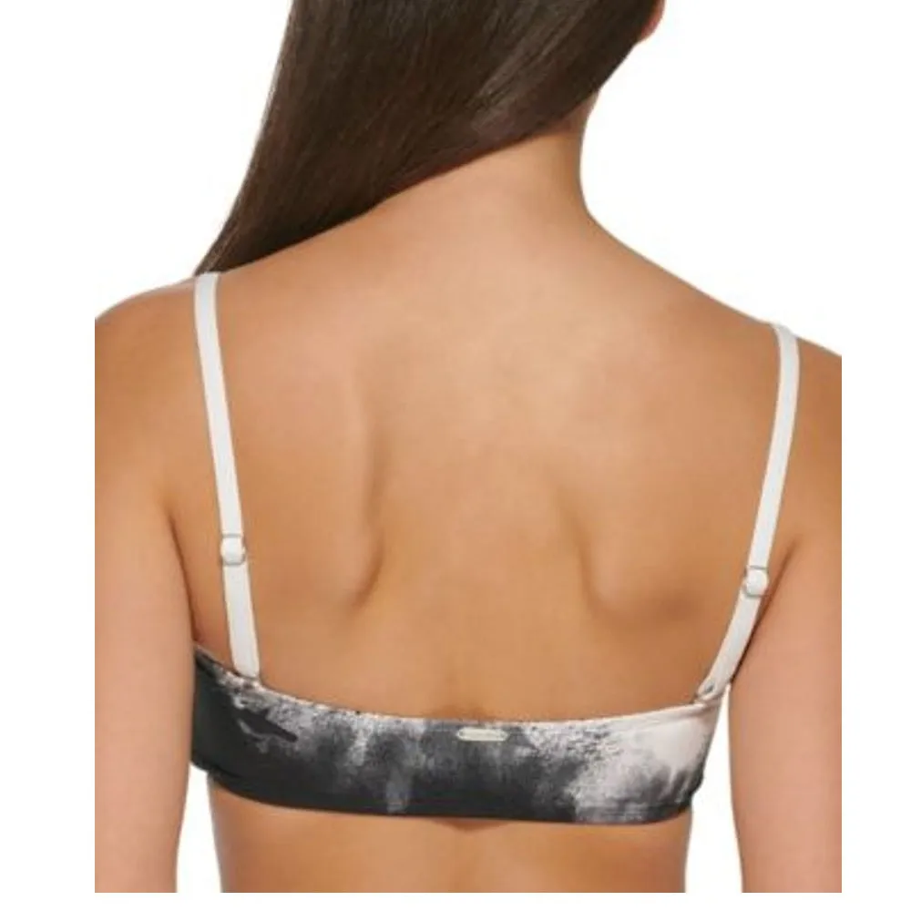 Calvin Klein Women's Printed Removable Straps Bandeau Bikini Bra Top Swimsuit Black sold by Ruumur product image thumbnail 3