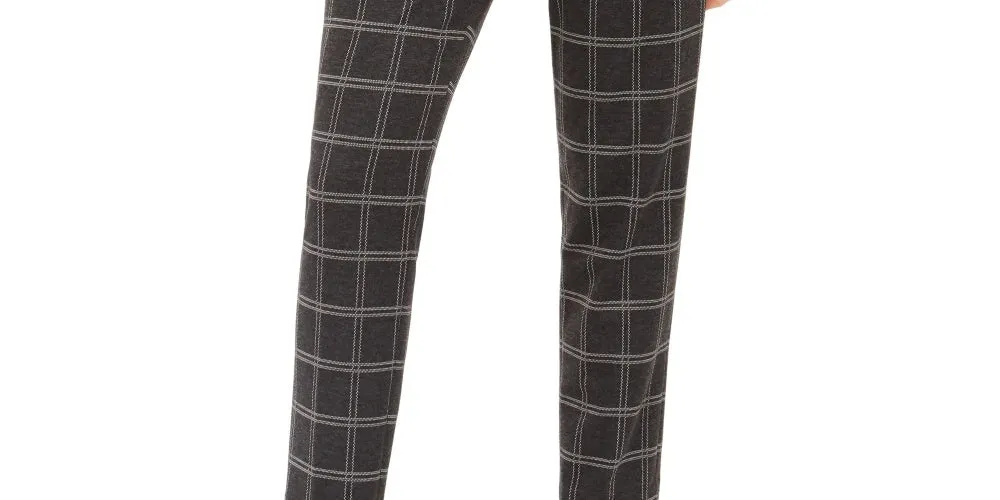Calvin Klein Women's Plaid Tie Waist Slim Fit Pants Black Size 6 sold by Ruumur product image thumbnail 3