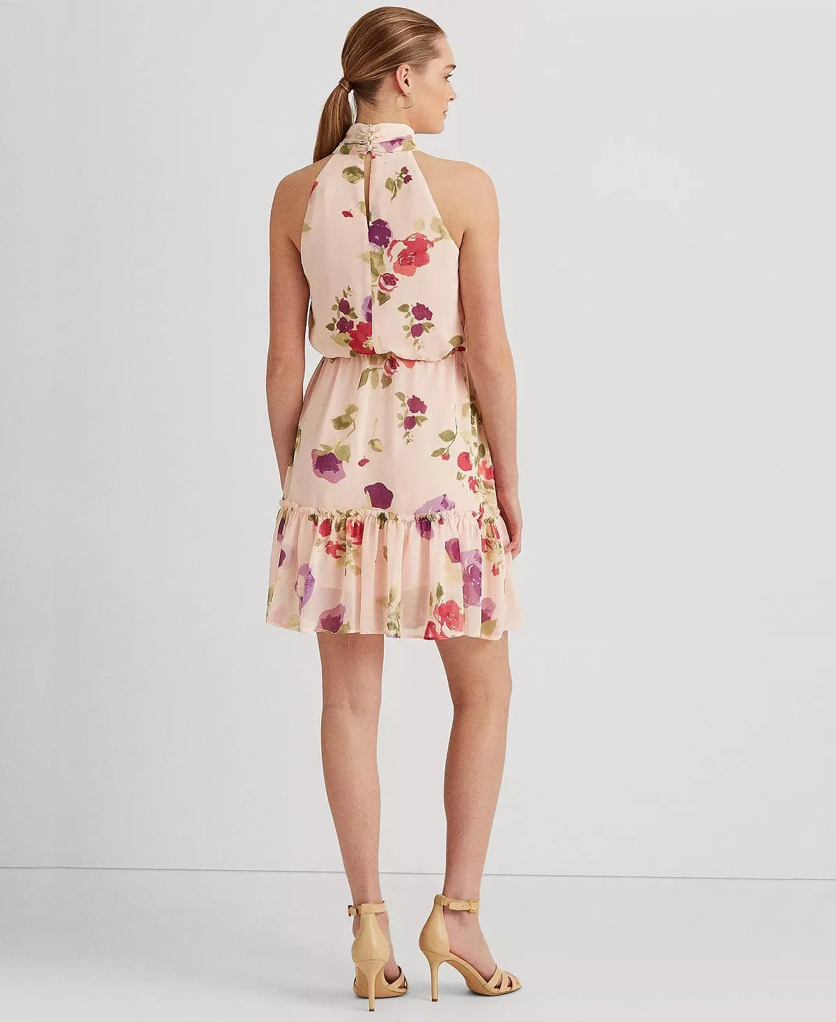 Ralph Lauren Women's Floral Chiffon Sleeveless Dress Pink Size 6 sold by Ruumur product image thumbnail 2