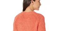 1.STATE Women's Textured Cozy Mock Sweater Orange sold by Ruumur