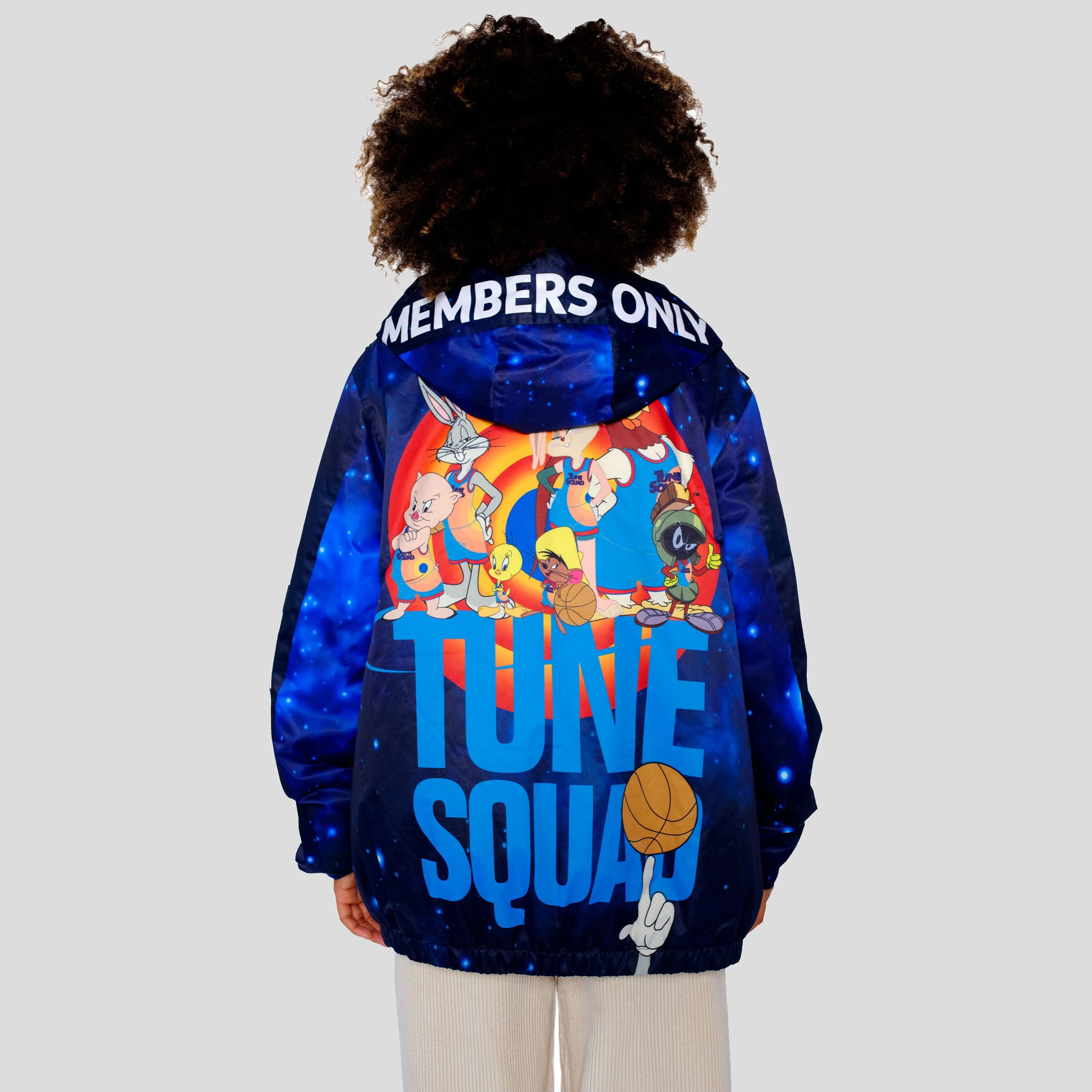 Members Only Women's Space Jam Galaxy Midweight Oversized Jacket sold by Ruumur product image thumbnail 3