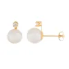 Splendid Pearls 14K Yellow Gold Diamond Earrings RB-76WY sold by Ruumur