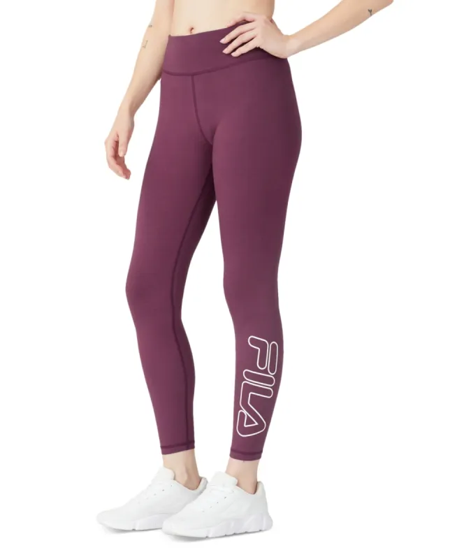 Fila Women's Strut Mid Rise Logo 7/8 Leggings Purple Size 1X sold by Ruumur