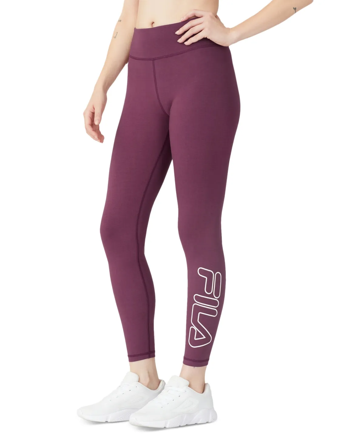 Fila Women's Strut Mid Rise Logo 7/8 Leggings Purple Size 1X sold by Ruumur