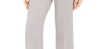 Calvin Klein Women's Zipper Pocket Cropped Twill Pants Grey Size 12 sold by Ruumur