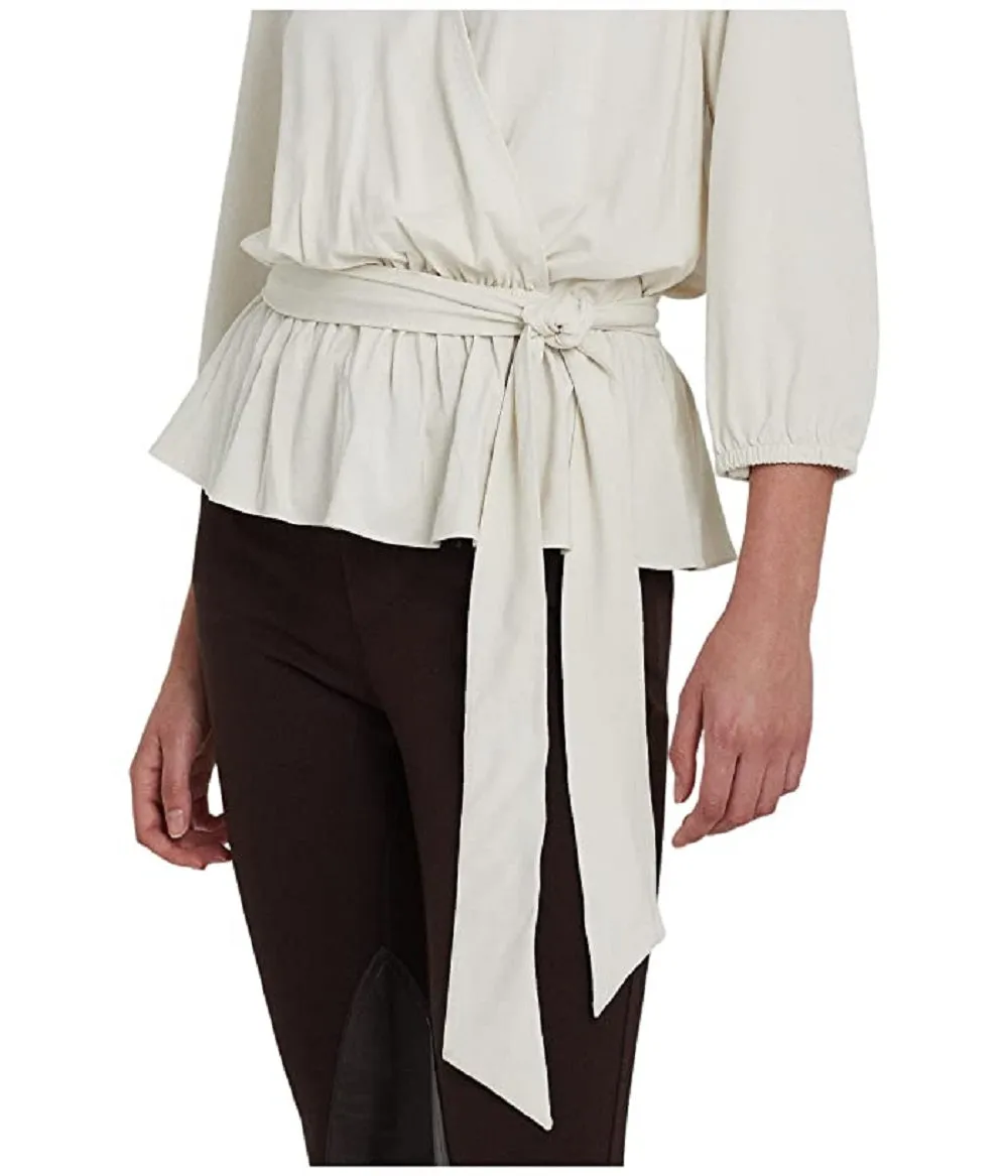 Ralph Lauren Women's Jersey Peplum Blouse White Size Medium sold by Ruumur product image thumbnail 3