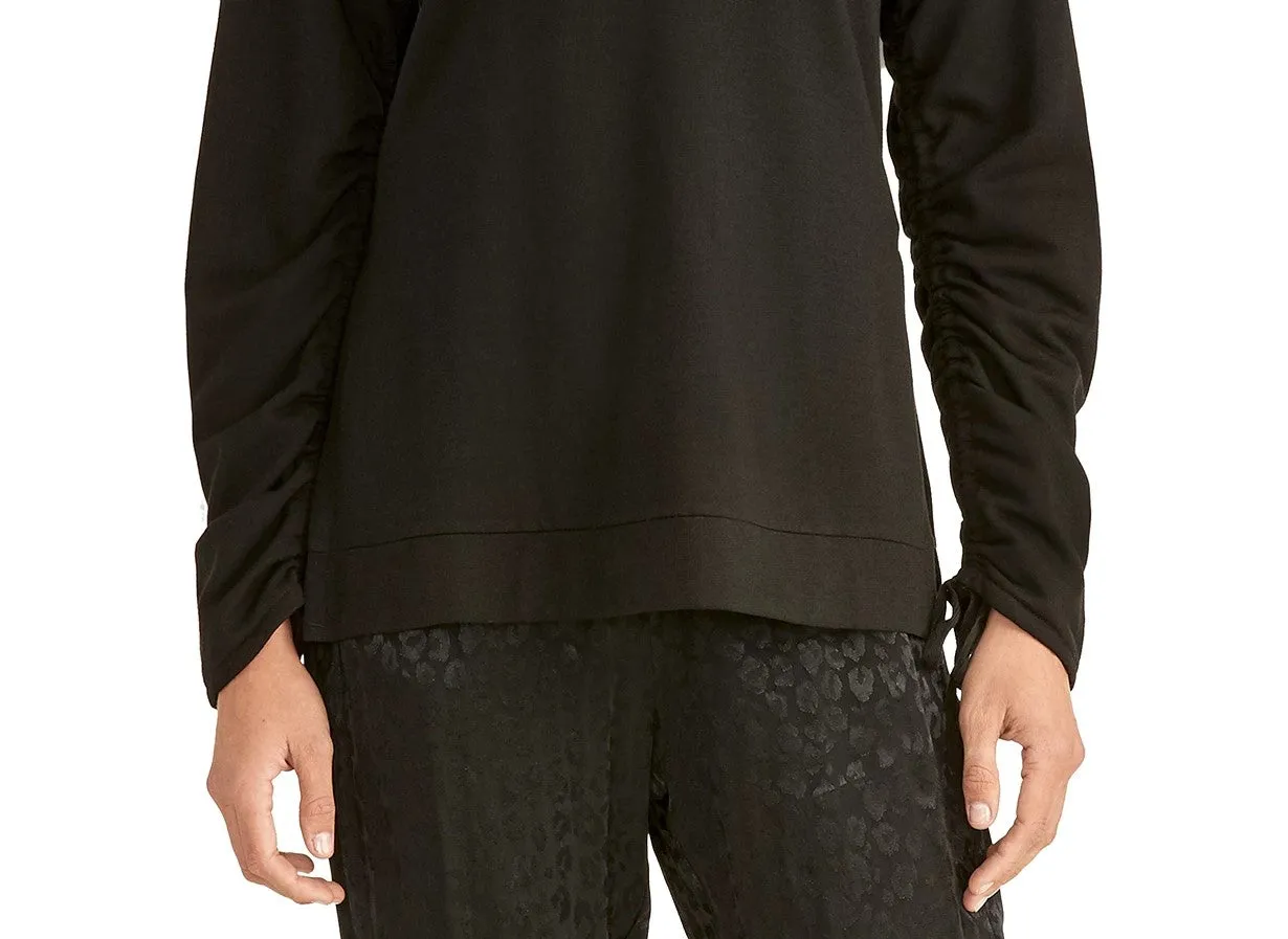 Rachel Roy Women's Ruched Sweatshirt Black Size Medium sold by Ruumur product image thumbnail 3
