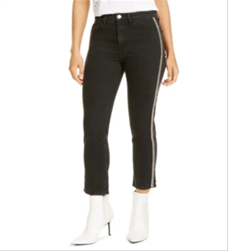 Guess Women's Denim Straight Leg Skinny Jeans Black Size 24W28L sold by Ruumur