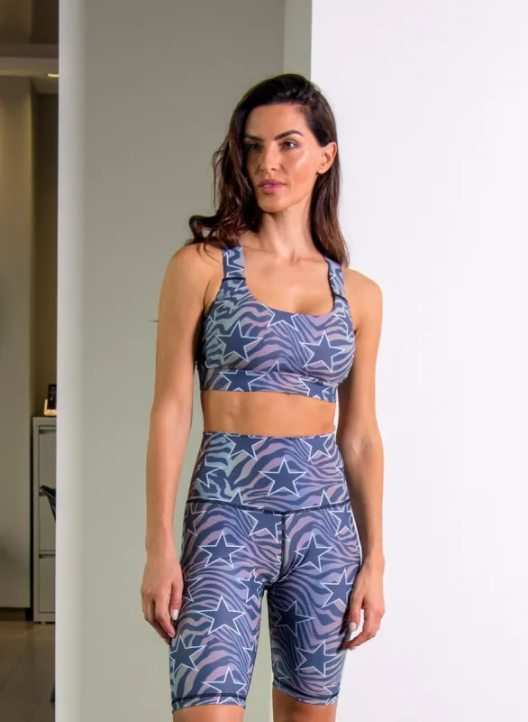 RNBW ZEBRA STARS - Support Sports Bra sold by Ruumur