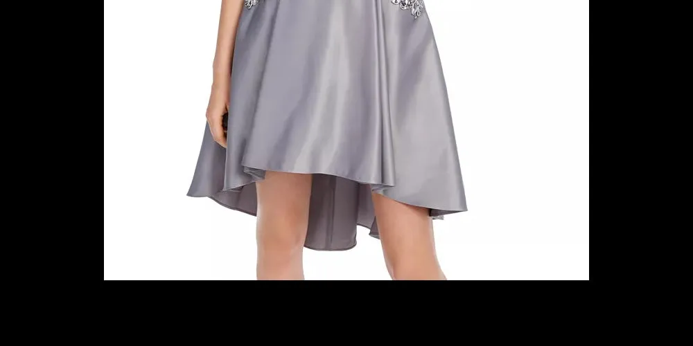 Blondie Nites Women's Sleeveless Sweetheart Neckline Short Fit + Flare Formal Dress Silver Size 5 sold by Ruumur product image thumbnail 3