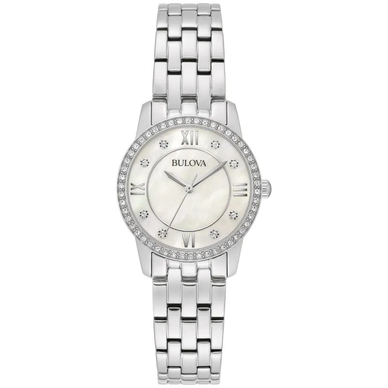 Bulova Women's Gift Set 22mm Quartz Watch Gift Set with Necklace 96X157 sold by Ruumur