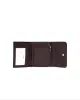 Coach Women's Brown & Iris Small Trifold Wallet In Blocked Signature Canvas sold by Ruumur