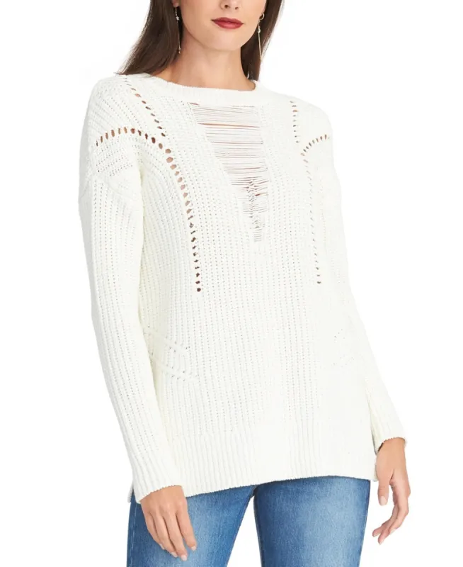 Rachel Roy Women's Textured Sweater White Size Small sold by Ruumur