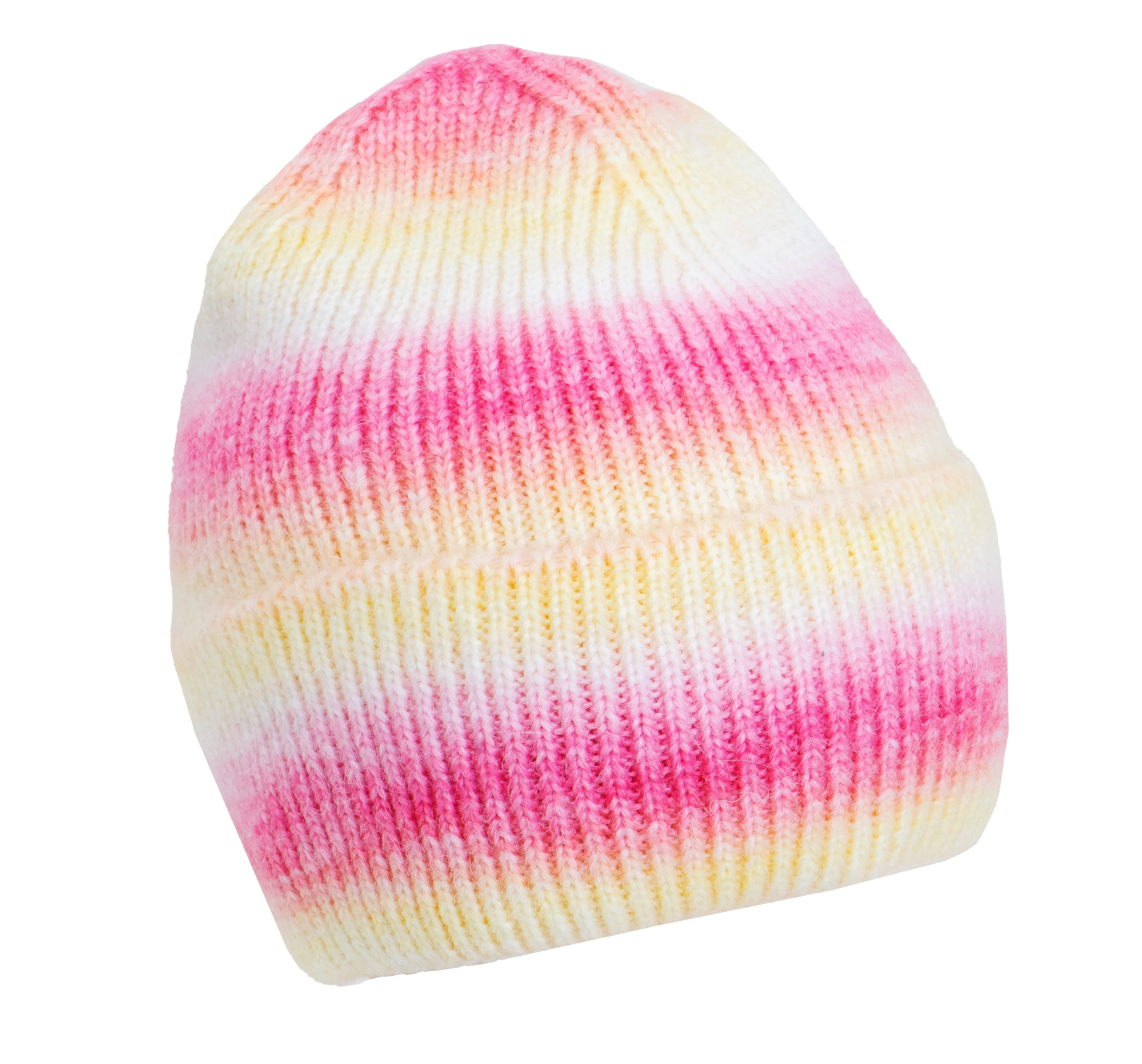 Rebecca and Rifka Striped Knitted Gradient Beanie(BW-114-YLPK) sold by Ruumur