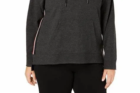 Calvin Klein Women's Performance Plus Logo Hoodie Grey Size 1X sold by Ruumur product image thumbnail 3