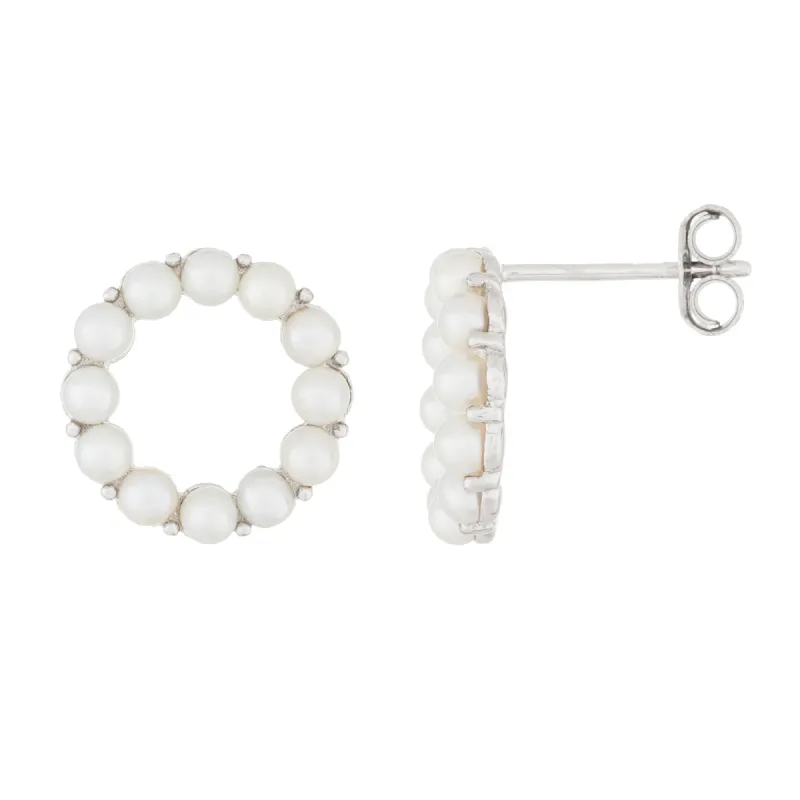 Splendid Pearls Sterling Silver Pearl Earrings ESR-482 sold by Ruumur