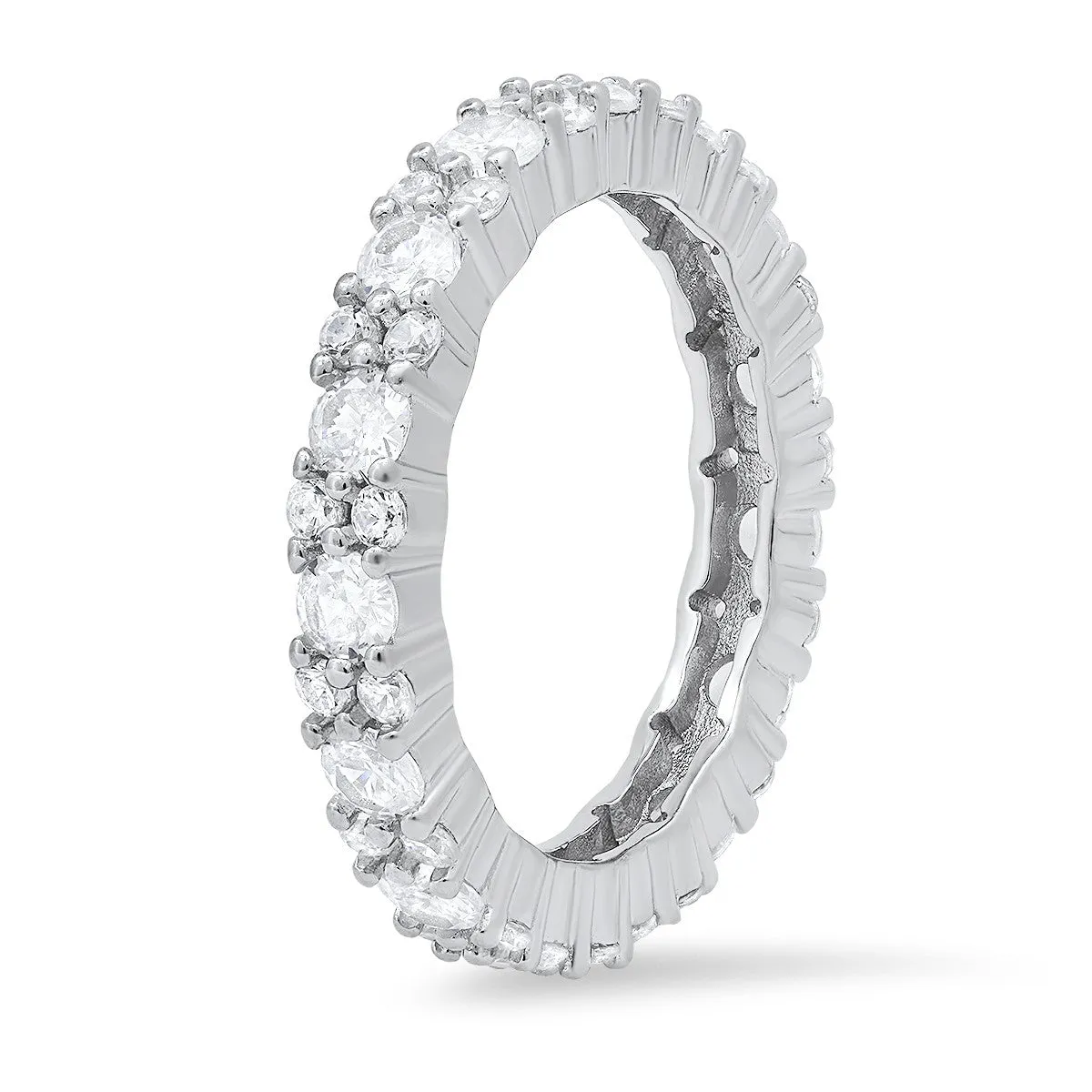 Sterling Silver CZ Eternity Band Ring sold by Ruumur product image thumbnail 2