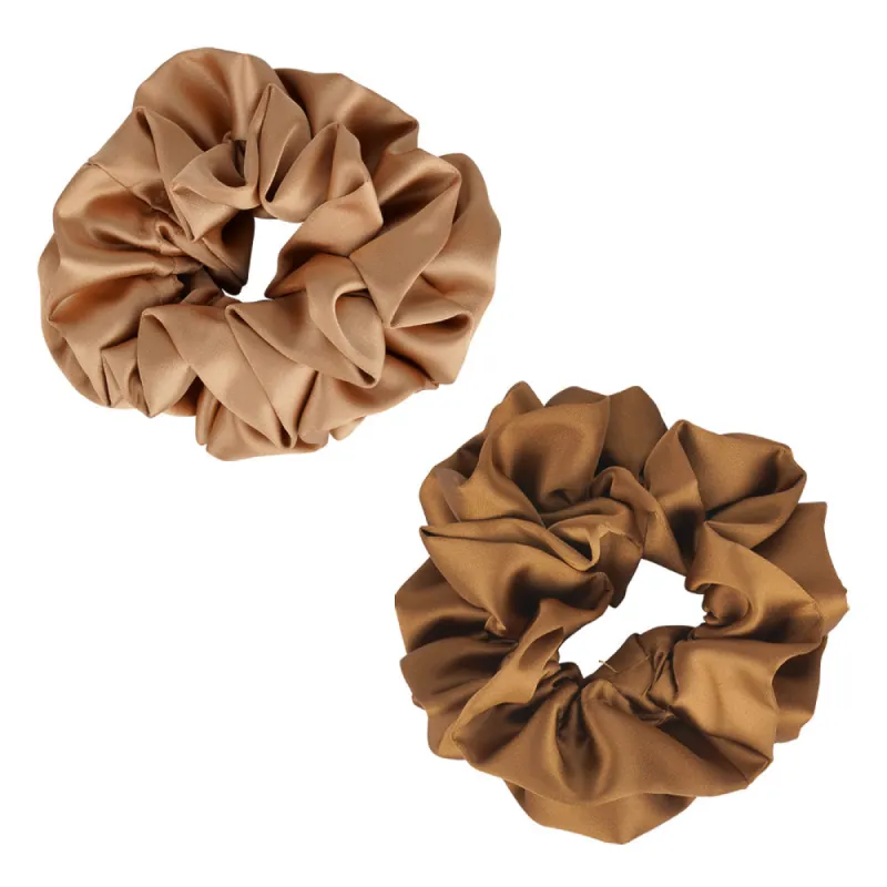 NUDE CHAMPAGNE 2 PACK SCRUNCHIES sold by Ruumur