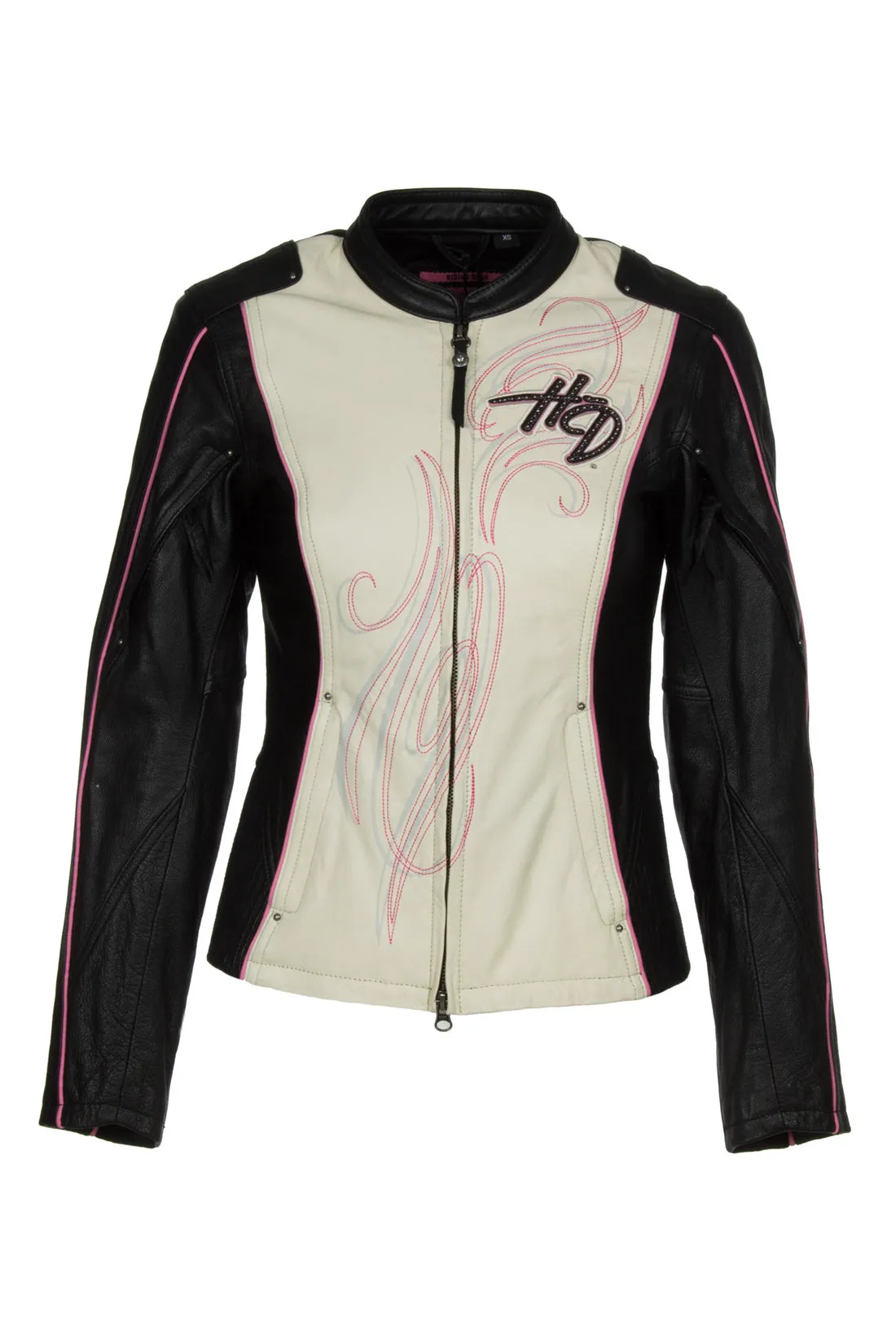 Harley-Davidson Women's Jacket Pink Label Color blocked - Leather - Model 97010-14VW sold by Ruumur