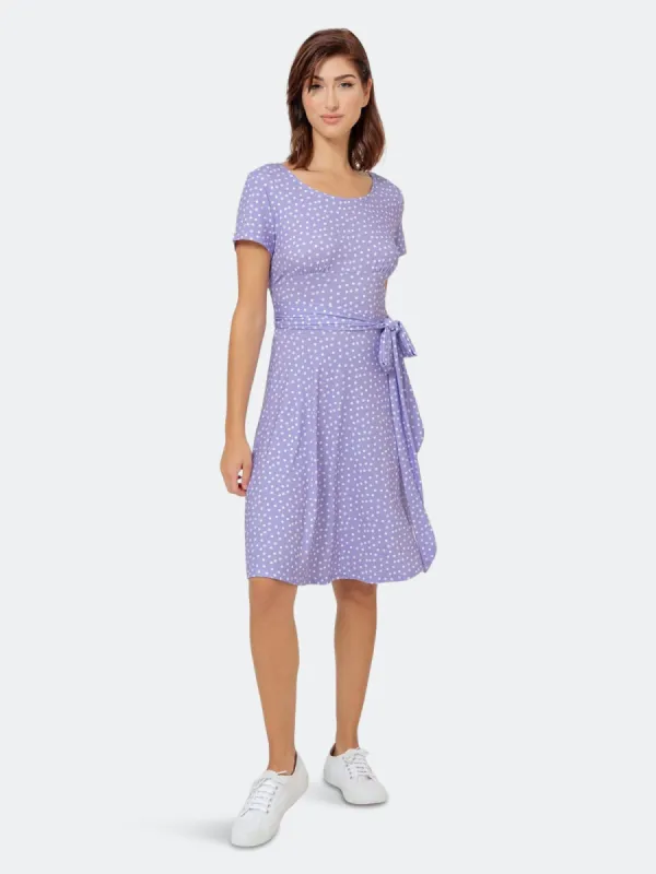 Leota Women's Brittany Tie Waist Dress Purple Size Small sold by Ruumur