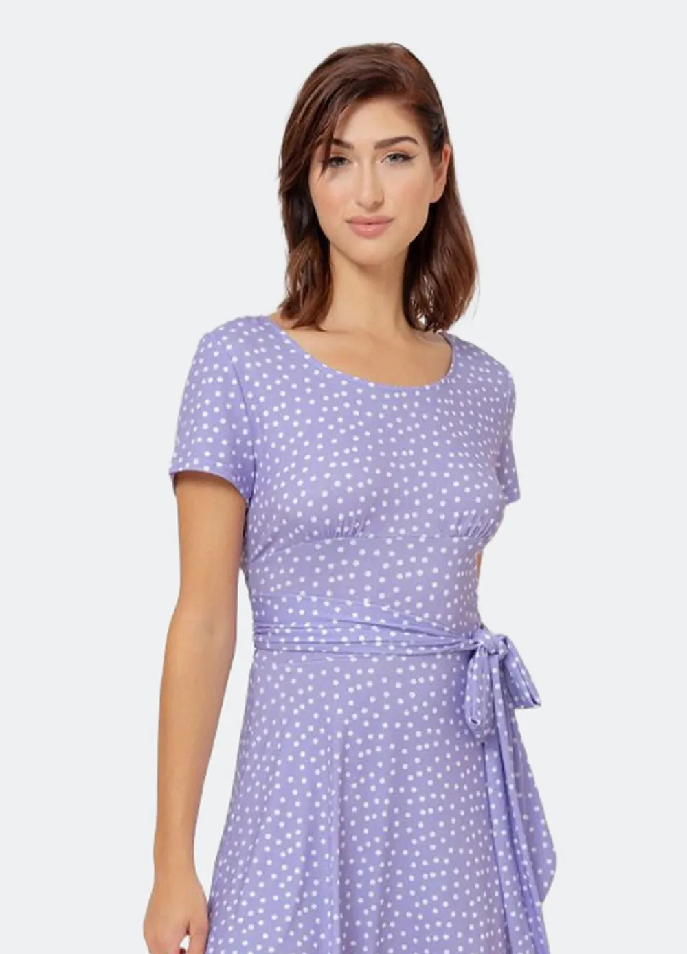 Leota Women's Brittany Tie Waist Dress Purple Size Small sold by Ruumur product image thumbnail 2