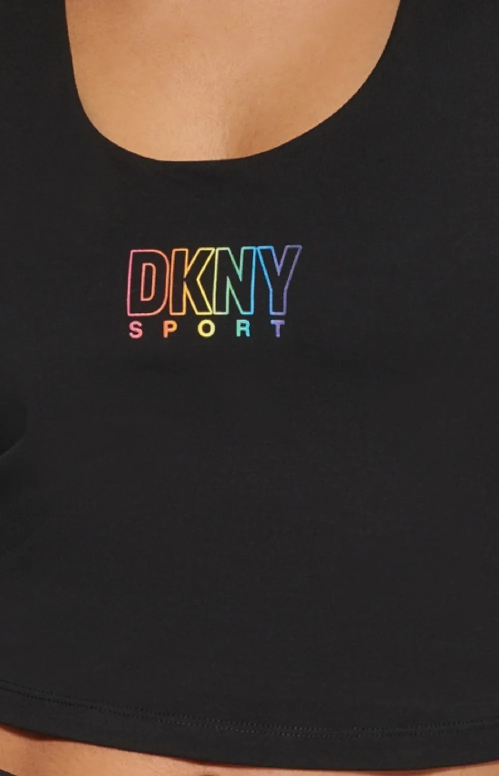 DKNY Women's Pride Logo Racerback Tank Top Black Size Large sold by Ruumur product image thumbnail 3