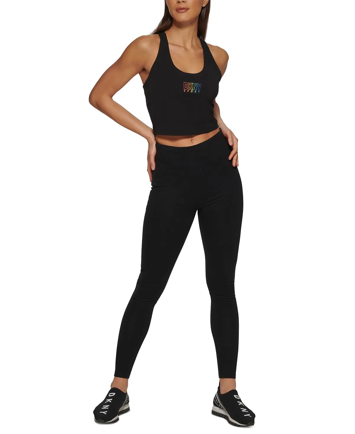 DKNY Women's Pride Logo Racerback Tank Top Black Size Large sold by Ruumur product image thumbnail 2