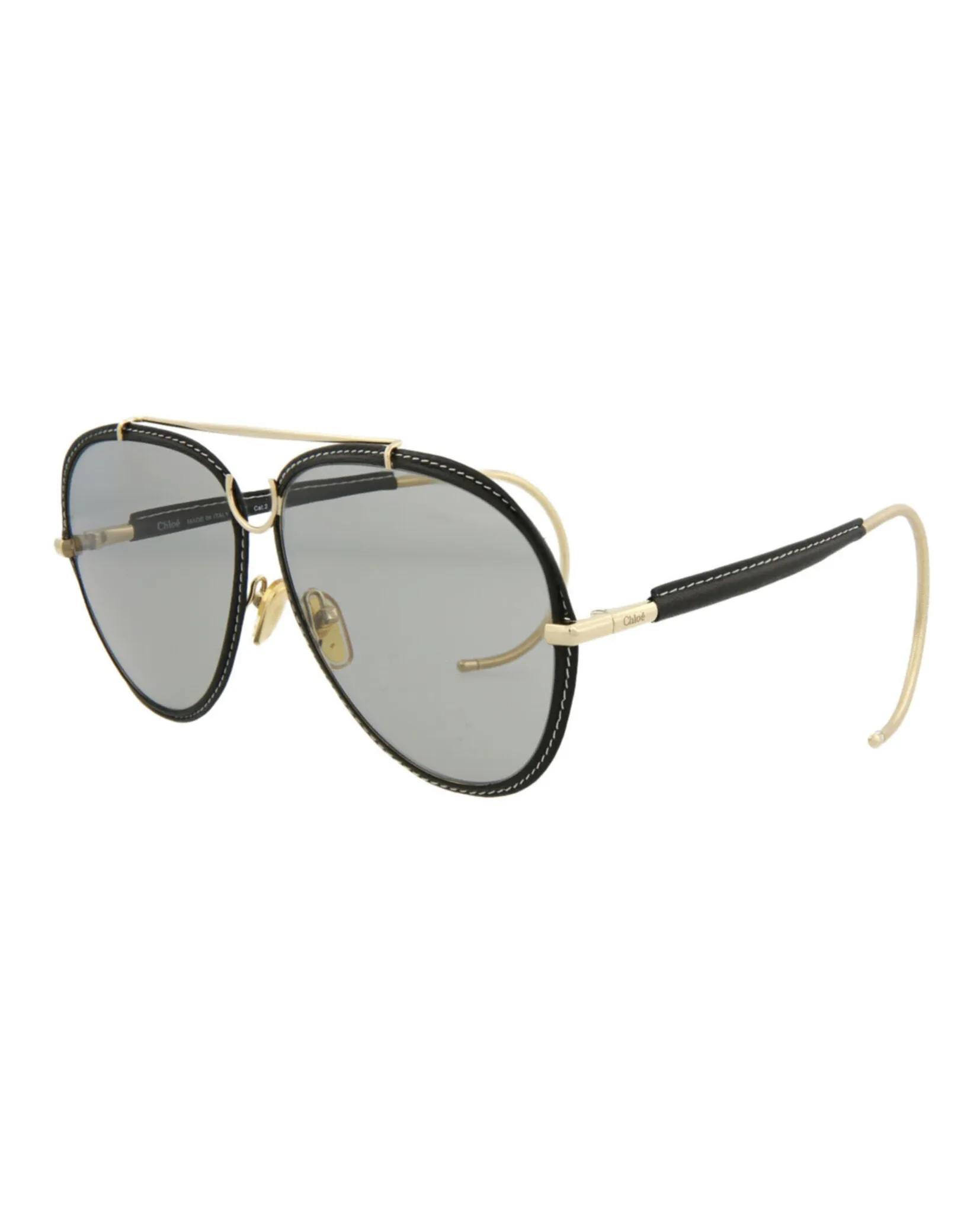 Chloe Aviator-Style Metal Sunglasses, style # CH0080S-30011918003 sold by Ruumur product image thumbnail 2