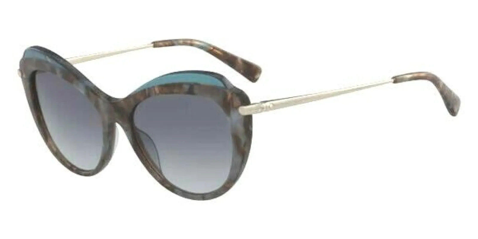 Longchamp Women's 55mm Marble Brown Blue Sunglasses LO617S-251 made by Ruumur