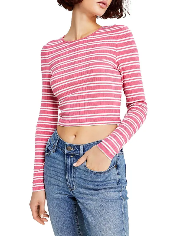 Tommy Jeans Women's Back Cutout Striped Ribbed Top Pink Size X-Large sold by Ruumur