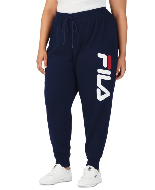 Fila Women's Stand Graphic Drawstring Waist Jogger Pants Blue Size 2X sold by Ruumur
