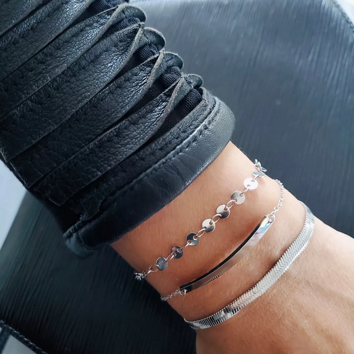 Double Long Bar Hypoallergenic Bracelet sold by Ruumur