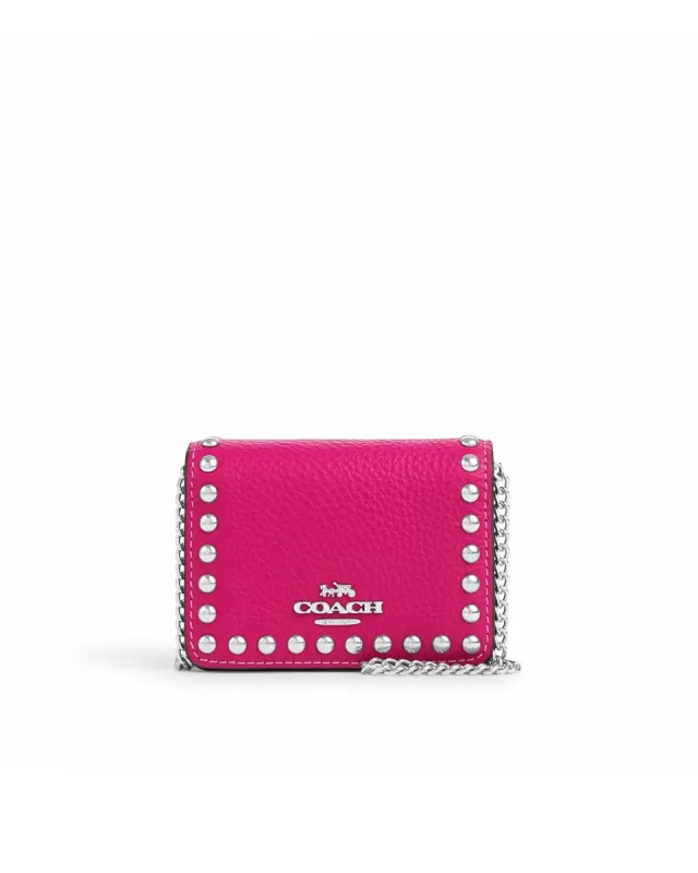 Coach Mini Wallet On A Chain With Rivets sold by Ruumur
