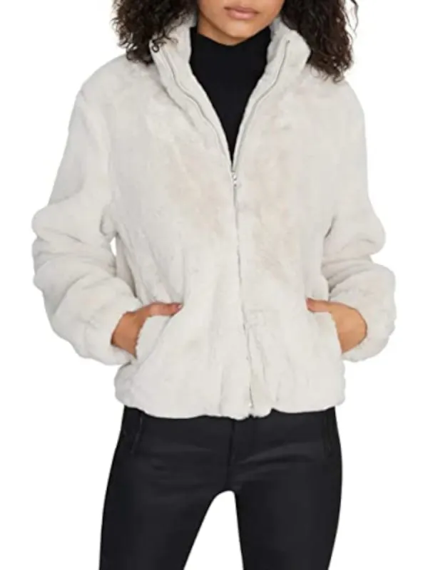 Sanctuary Women's Zip up Winter Jacket Coat White  Size Large sold by Ruumur