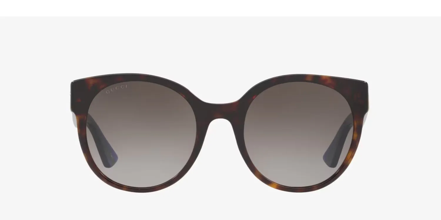 Gucci Round Frame Sunglasses 54MM - Havana/Blue/Brown sold by Ruumur product image thumbnail 3